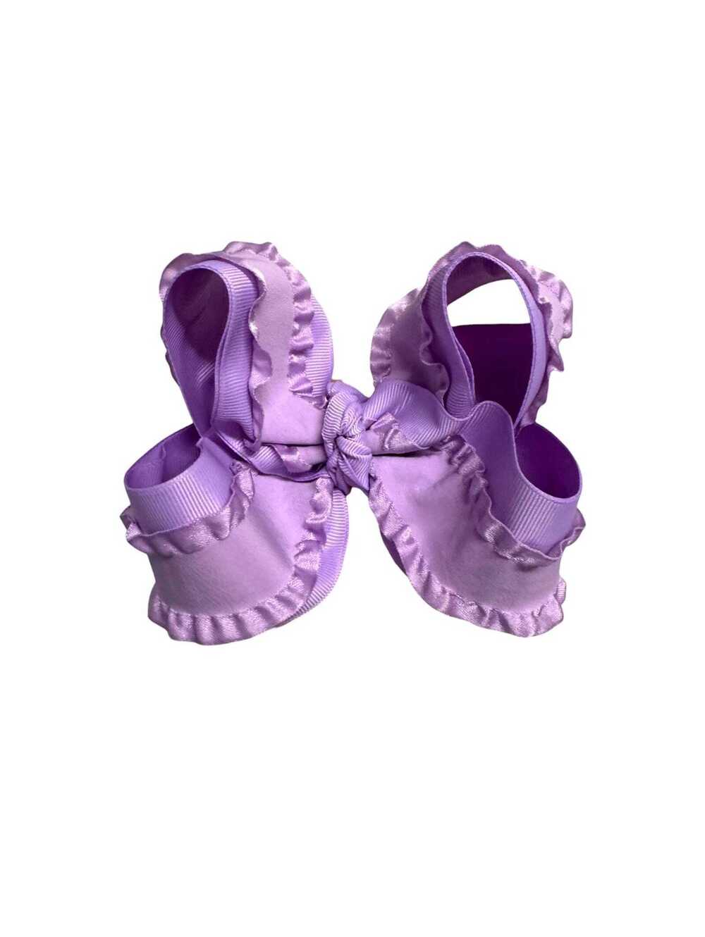 Lavender Ruffle Boutique Hair Bow